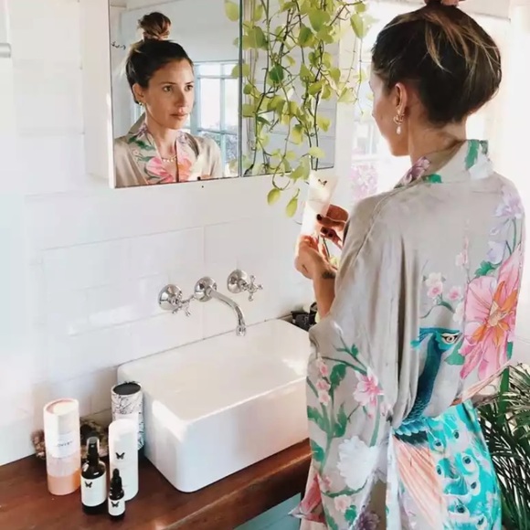 New Bohemian Mixed Print Kimono Duster Wrap Jacket - Picture 6 of 16